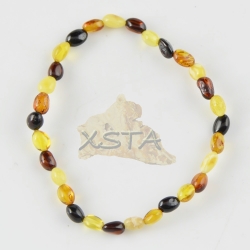 Small amber beads bracelet  for adults mix color